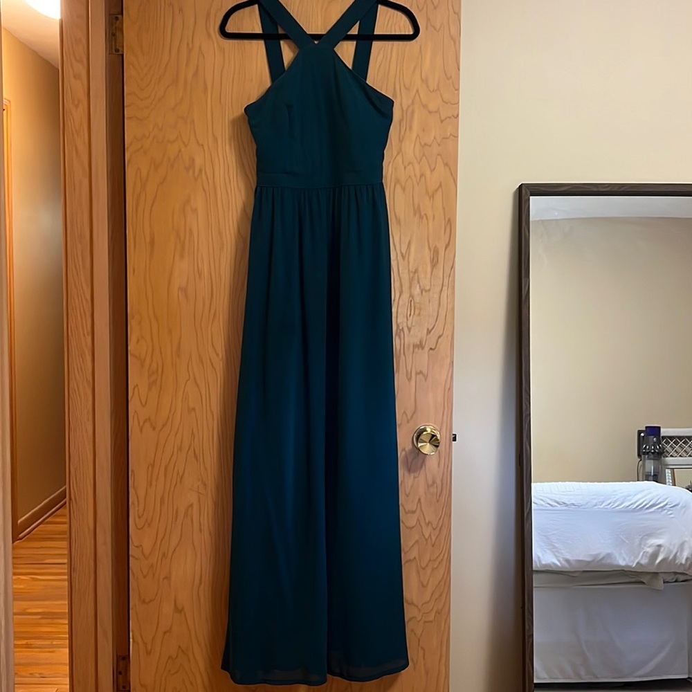 LULUS EMERALD MAXI DRESS // Size M